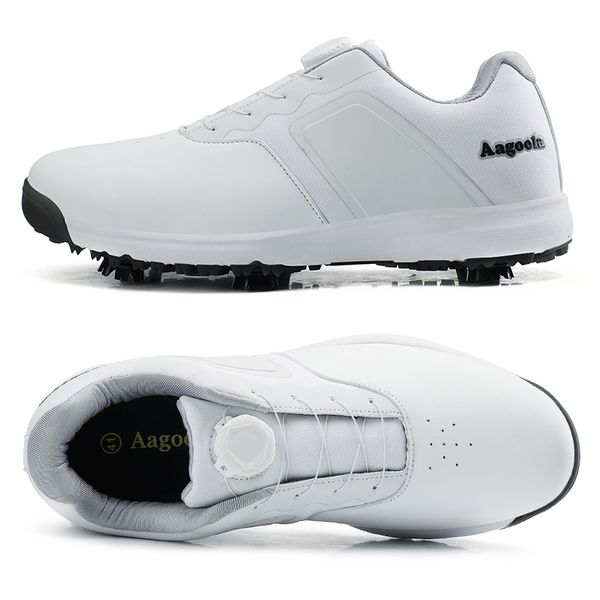 

waterproof golf shoes men white black golf spikes sneakers men big size 39-47 sport sneakers quality walking golfing wear