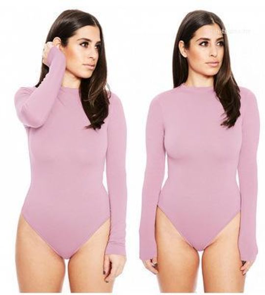 

длинные рукава тощий формирователи crew neck bodysuit похудения высокая талия женский комбинезон s-xl eur размер сша new женщины сплошной кр, Black;white