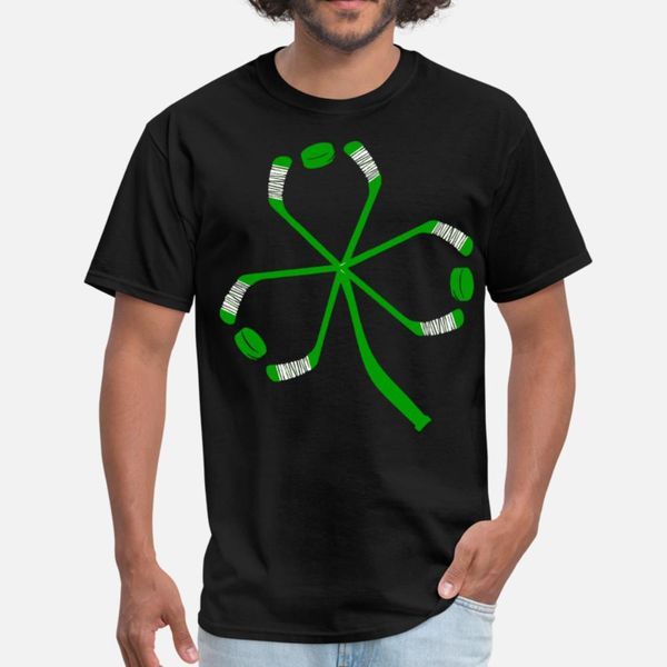 

funny hockey patricks day shamrock hockey t shirt men designs short sleeve s-xxxl basic solid crazy humor summer style pictures shirt