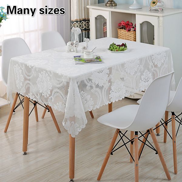 

british style simple white jacquard literary lace tablecloth piano tv cabinet restaurant coffee table cloth mat cup tapete nappe