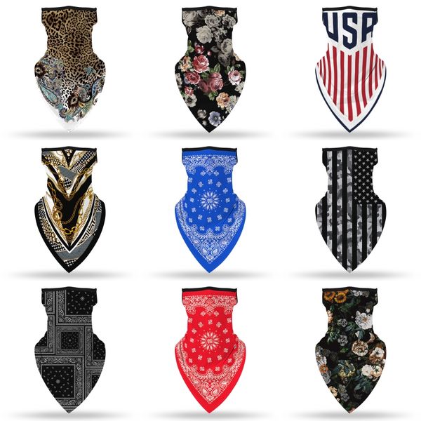 

magic print sports mask summer skin cool ice silk breathable cycling mask comfortable elastic force neck scarf riding scarf#779, Black