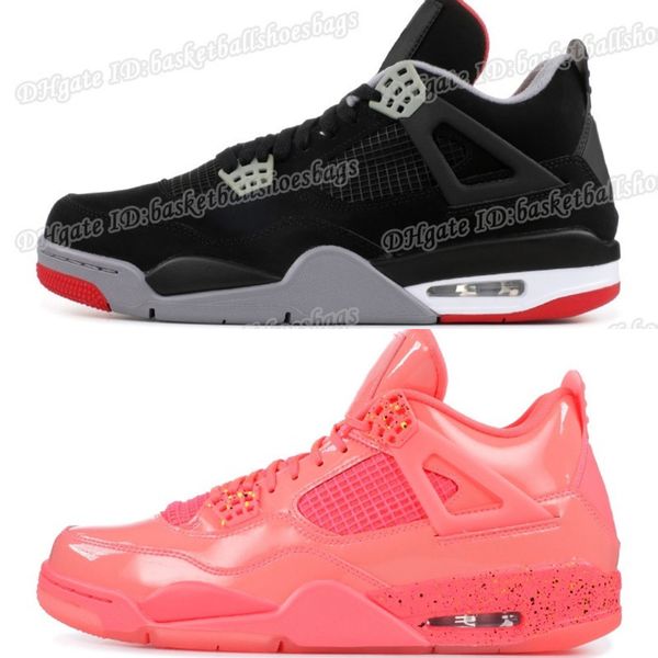 

black 4s jumpman 4 cat men baskeball shoes what the bred cactus jack fire red punch