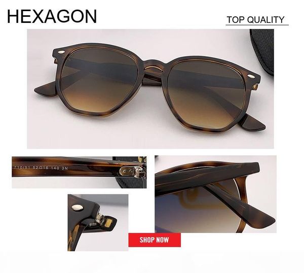 

new 2019 fashion square brand sunglasses women retro hexagon uv400 glasses vintage brand lentes de sol gafas 4306 wtih glass lens 52mm, White;black