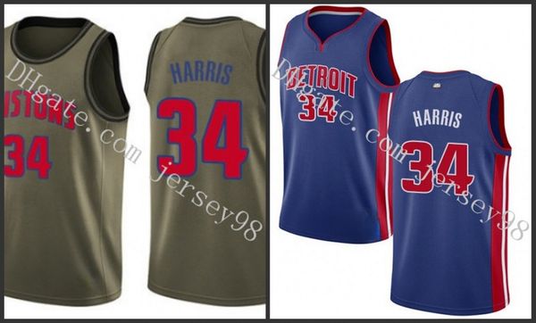 

detroit pistons men 34 tobias harris laettner white 2019 green nba throwback swingman jersey with the sponsor logo, Black