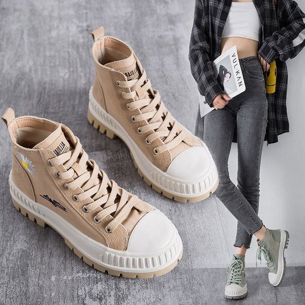 

осень цветочная ботильоны женская обувь женщина коренастый кроссовки сапоги зимние ткань лоскутное плюс размер толстая подошва туфли на плат, Black