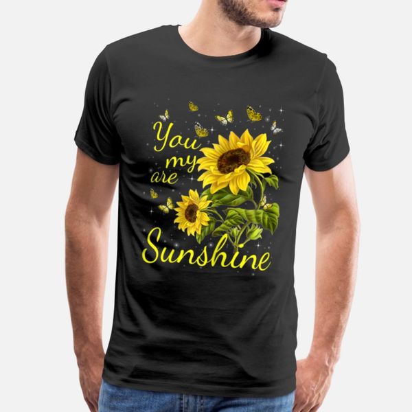 

womens you are my sunshine sunflower an t shirt men printed short sleeve s-3xl clothing sunlight comical summer style family shirt