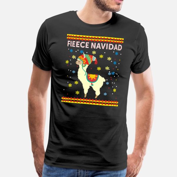 

fleece navidad xmas cute lllama ugly christmas t shirt men printed short sleeve size s-3xl formal gift funny casual summer style shirt