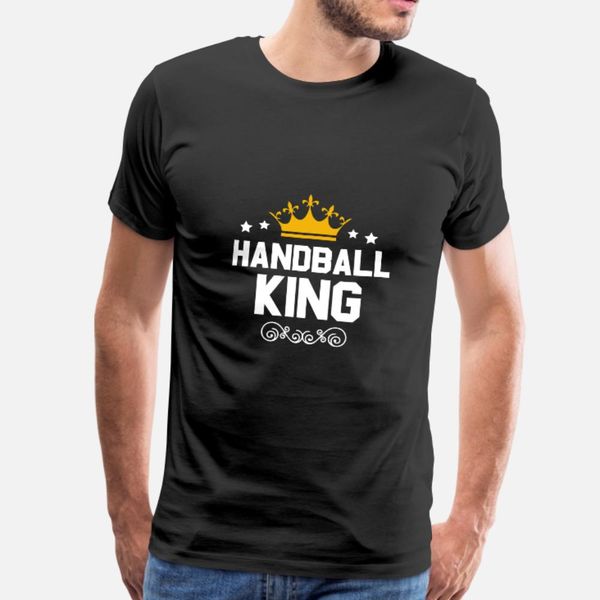 

handball king t shirt men design tee shirt round collar natural fit basic spring autumn pictures shirt