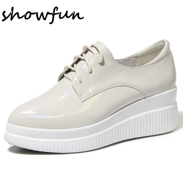 

women's genuine leather thick sole platform flats sneakers leisure soft comfortable espadrilles pointed toe casual sneakers shoe, Black