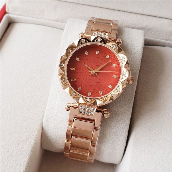 

2020 new three needle series luxury mens watches 33 mm size quartz watch designer watches omg brand steel strap fashion girl, Slivery;brown