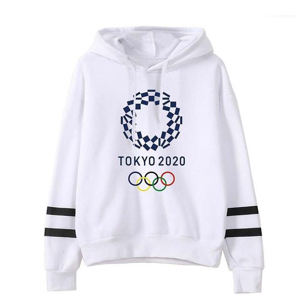 

casual pullover couple cotton liner clothing 2020 tokyo emblem printed hoodies fashion loose mens womens, Black