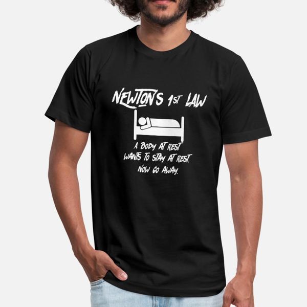 

newtons 1st law a body at rest wants to stay at re t shirt men anti-wrinkle short sleeve o neck pattern anti-wrinkle summer style shirt