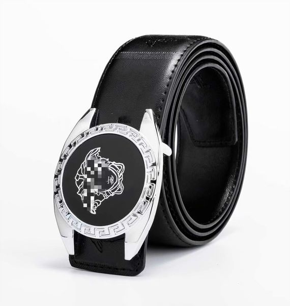 

2020 latest fashion designer black leisure men's belt-3, Blue;gray