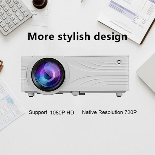 

мини проектор hd 1280х720 пикселей портативный проектор поддержка full hd 1080p vga usb av tf card theater media player led video ес plug