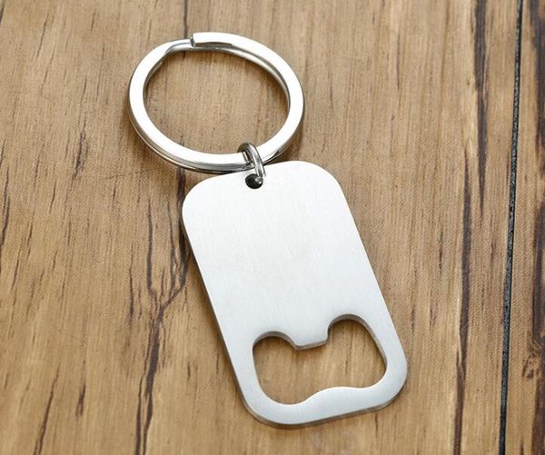 

in bulk 5pcs wholesale lot fashion stainless steel diy key chains wine opener keyring 28*48mm mens, Silver