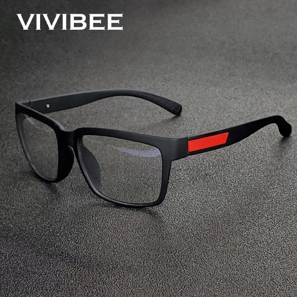 

sunglasses vivibeematte tr90 blocking blue glasses men 2021 office computer anti light women square eyeglasses red frame, White;black