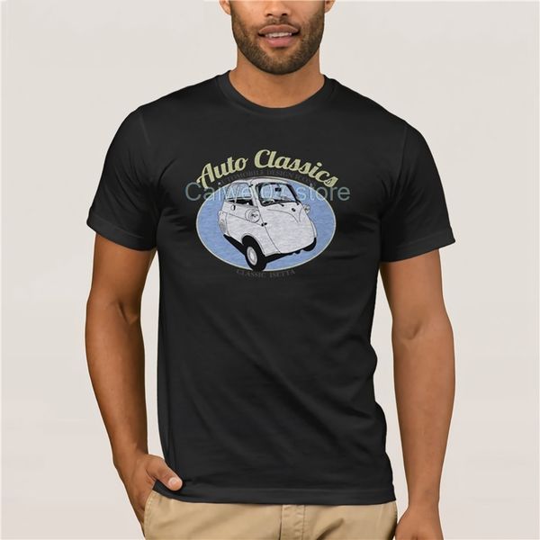 

men's fun casual print t-shirt fashion street auto classics classic isetta bubble car inspired o-neck sports man's t-shirt