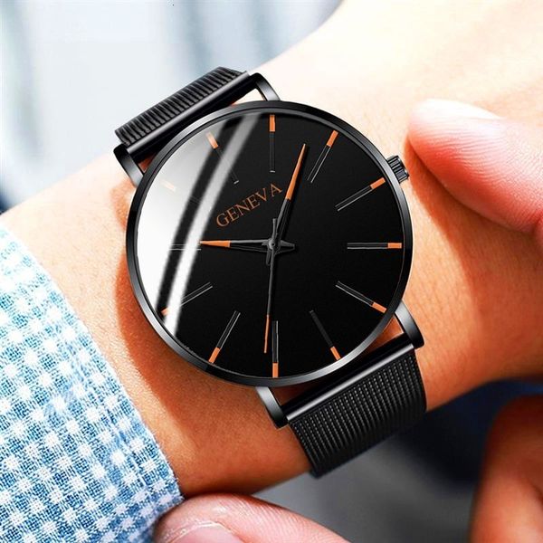 

mens watches ultra-thin business men watches quartz stainless steel band wrist watch male clock new, Slivery;brown