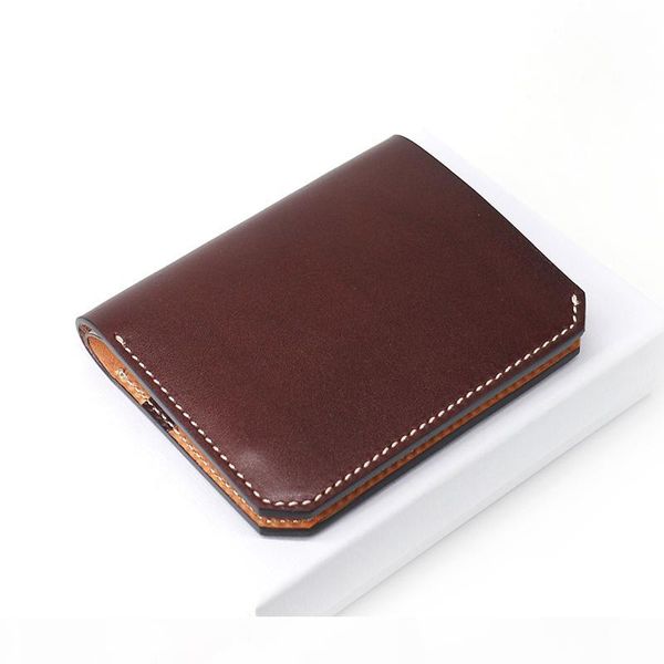 

2020 fashion genuine leather men wallet leisure women wallet leather purse for men card holders wallet c6211, Red;black