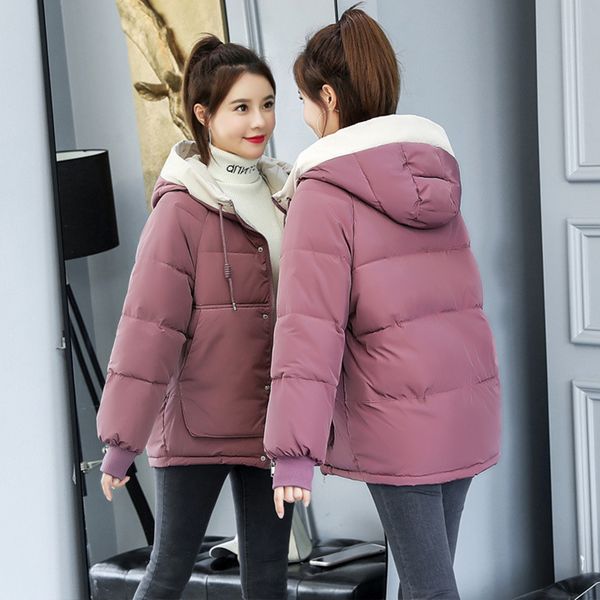 

women's down & parkas manley arty 2021 winter jacket women plus size 3xl cotton coat thicken short hooded outwear female warm snow over, Black