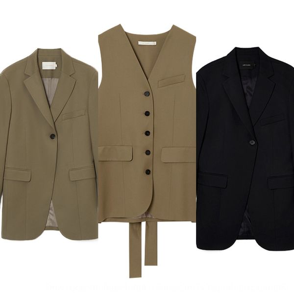 

2020 autumn new korean low classic100 temperament suit for women 2020 autumn new korean low classic100 vest woolwool wool temperament vest s, Gray