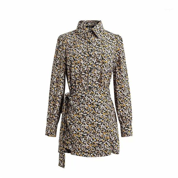

designer shirt dresses fashion bind panelled irregular hem womens designer shirt dresses casual females clothing floral print womens, Black;gray