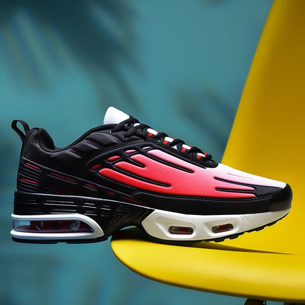 

men's shoes outdoor sneakers men breathable men's casual shoes winter air cushion fashion non-leather casual, Black