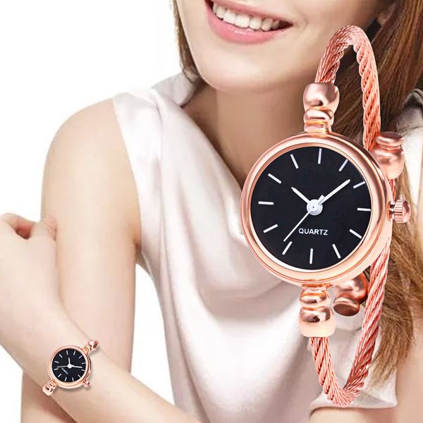 

wj-8585 brand rose gold women bracelet watches fashion luxury quartz-watches ladies casual dress sport watch clock dropshiping, Slivery;brown