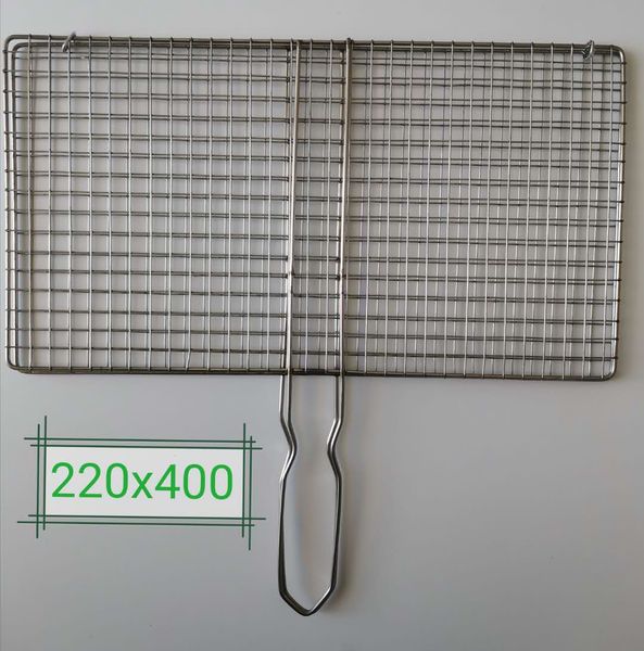 

22cm*40cmstainless steel grilled fish clip with welded wire mesh