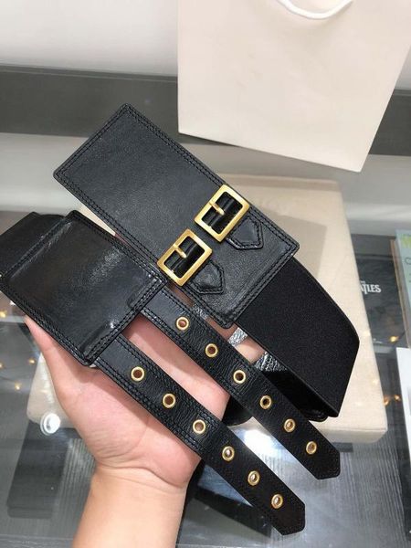 

black vintage luxury designer wide belts for womens ceinture femme belt bag fashion belt with dress aesthetic accessorie, Black;brown