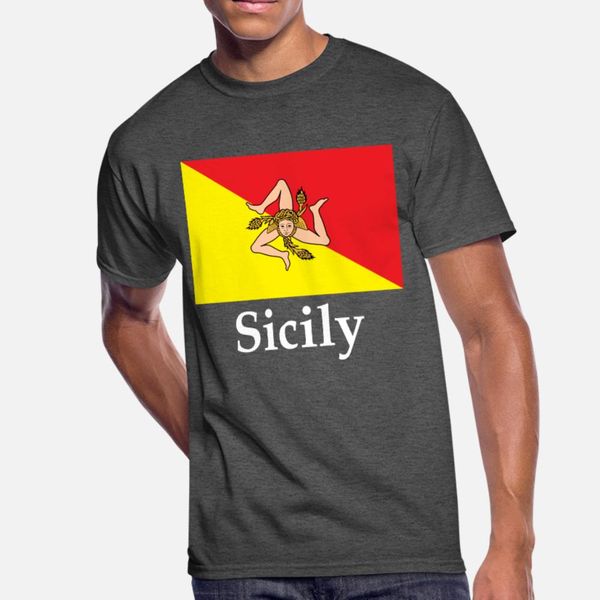 

sicily flag t shirt men design cotton o neck formal famous humor summer unique shirt