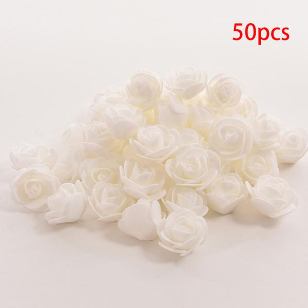 

50pcs party wedding decor flowers bouquet decoration foam artificial rose heads