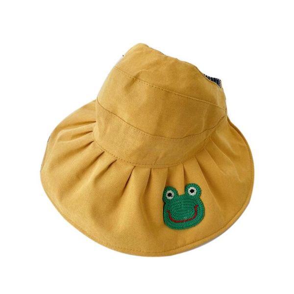 

size adjustable kid uv print riding sunglasses outdoor sports sun hat female summer sun hat folding empty beach, Blue;gray