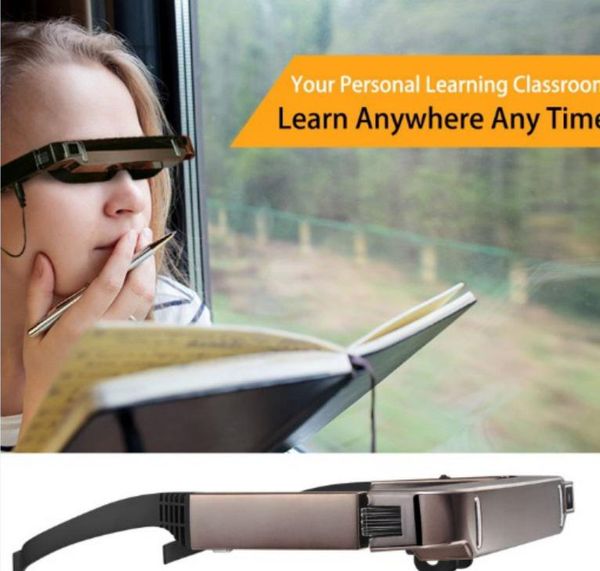 Óculos Vision 800 Smart Android Wifi Wide Screen Portátil Vídeo 3D Teatro Privado com Câmera Bluetooth