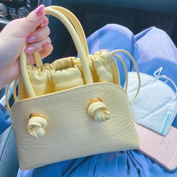 

spain's small niche crocodile lemon yellow bag macalunga hand-carried personalized messenger bag women