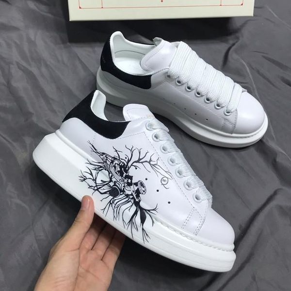 

sportschoenen oversized hand painted graffiti high stylish floor shoes schoenen size 36-45 new limited casual shoes, Black