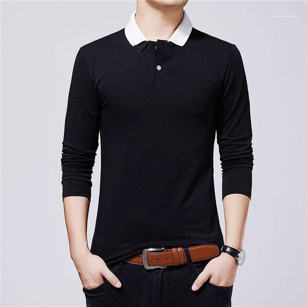 

size shirts breathable male popular casual spting autumn mens designer tshirt long sleeve mens plus, White;black