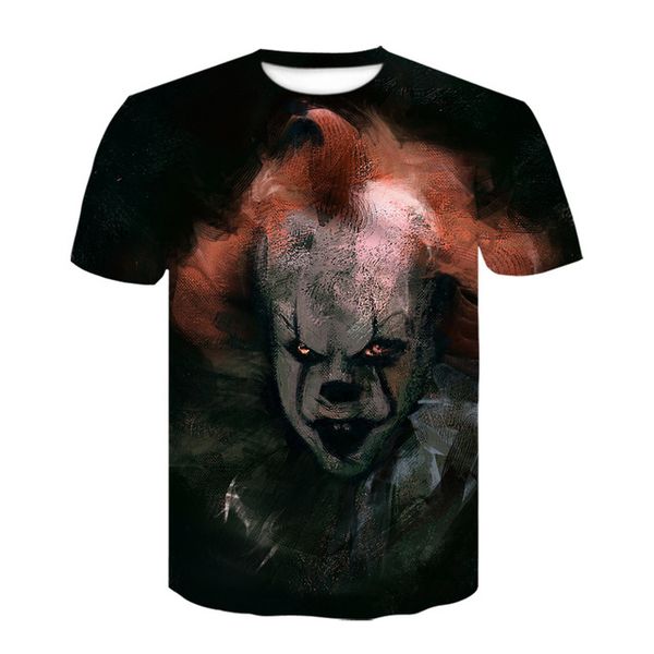 

sketch the clown joker cool male 3d print shirts horror funny funny men clothing