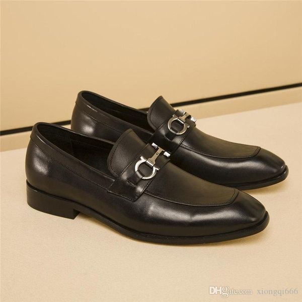 

new men's casual leather shoes, luxury banquet dress shoes, comfortable and breathable, with box, Red;white