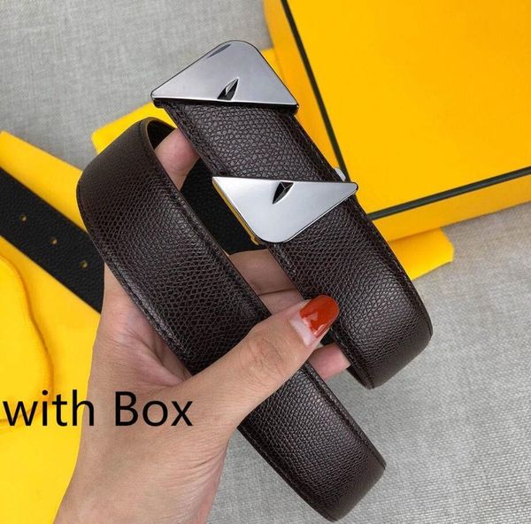 

new arrival belts 2020 belts mens womens belt casual with smooth buckle novelty belt width 34mm highly quality with box, Black;brown