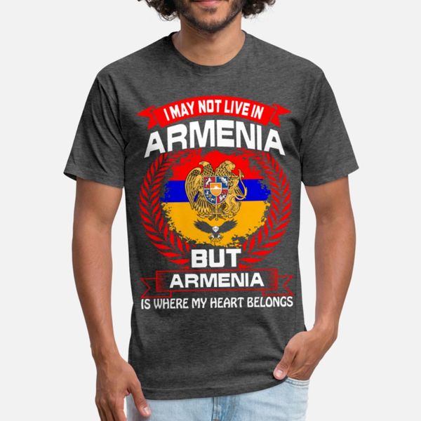 

armenia is where my heart belongs country t shirt men customized 100% cotton round neck solid color crazy basic summer style outfit shirt