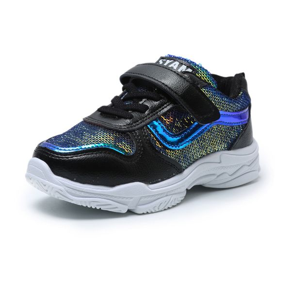 

ulknn sneakers for children breathable mesh shoes sports footwear non-slip comfortable rubber sole boys casual girls autumn 2020, Black