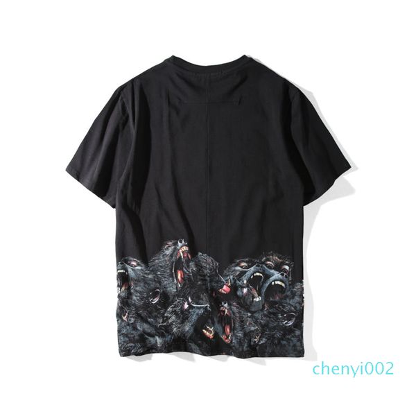 

mens stylist t shirt mens clothing 3d orangutans summer t shirt hip hop men women short sleeve size s-xxl c02, White;black