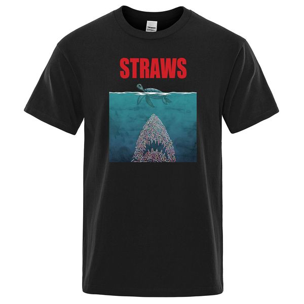 

skip a straw save a turtle t shirt protect ocean slogan men tshirt streetwear fashion mens t-shirts hipster ajax cotton