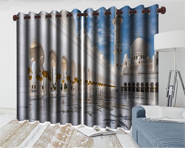

curtain for living room 3d modern curtain window european style white palace beautiful interior decoration 3d blackout curtain