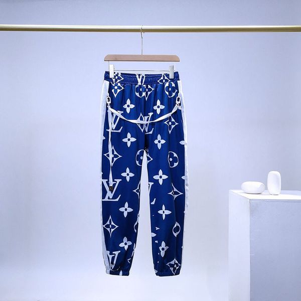 

european and american famous brand men's hair stylist sweatpants casual style men's and women's jogging pants sweatpants tie, Black