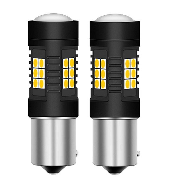 

2pcs py21w bau15s super bright 1200lm 3030 led car rear direction indicator lamp 1156py 7507 auto front turn signals light amber