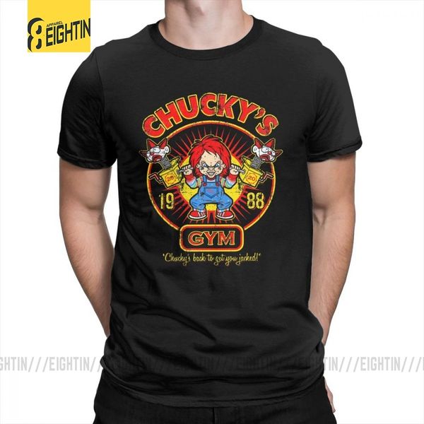 

man seed of chucky chucky's gym good guys t-shirt vintage o neck short sleeves clothes cotton tees comfortable t shirt