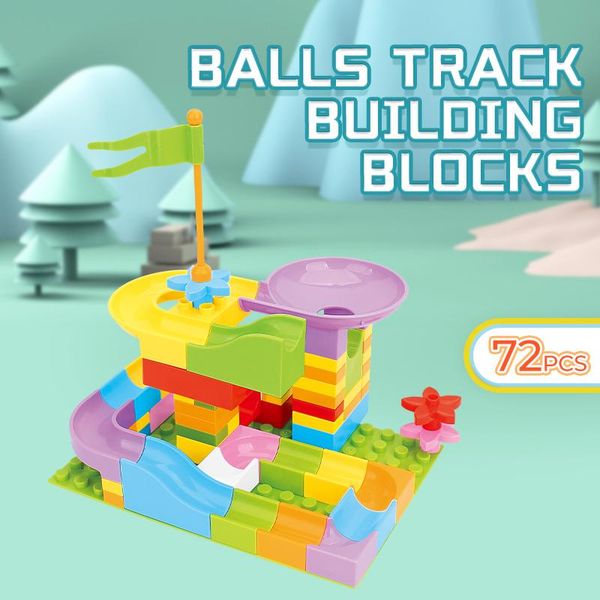 

balls track building blocks various interesting shapes assembly display diy various rolling route creative design for kids imagination 01