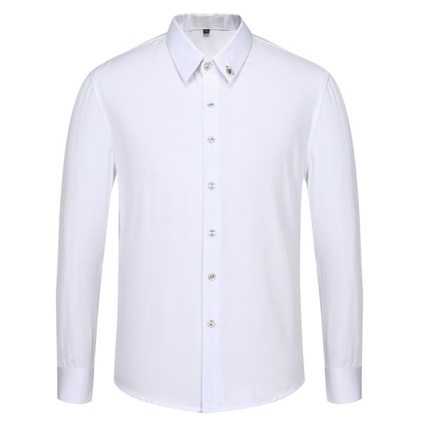 

men's oxford cotton polo shirt r and leisure business shirts long sleeve brand new mens dress shirts plus size-3, White;black